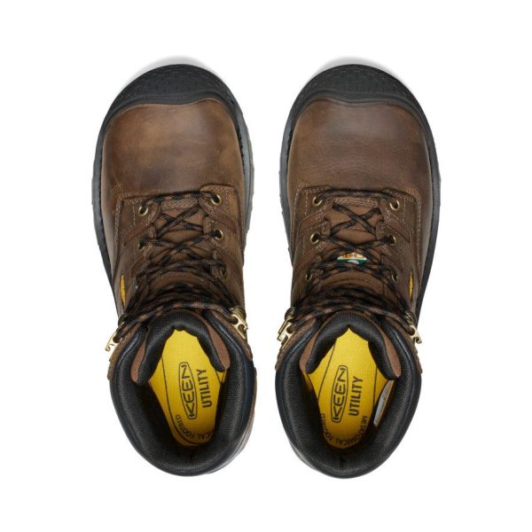 Men's CSA Camden 8 Waterproof Boot (Carbon-Fiber Toe) | Dark Earth/Black