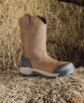 Women's Evanston Pull-On Waterproof Boot (Carbon Toe)  |  Bison/Black
