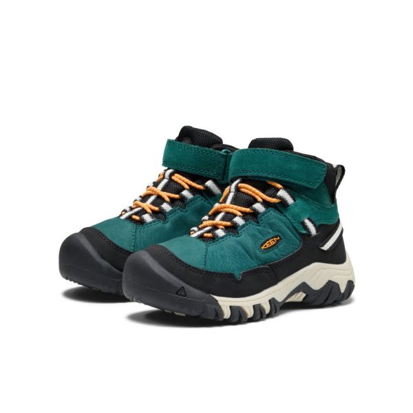 Little Kids' Targhee IV Waterproof Hiking Boot  |  Mediterranea/Flame Orange