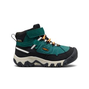 Little Kids' Targhee IV Waterproof Hiking Boot  |  Mediterranea/Flame Orange