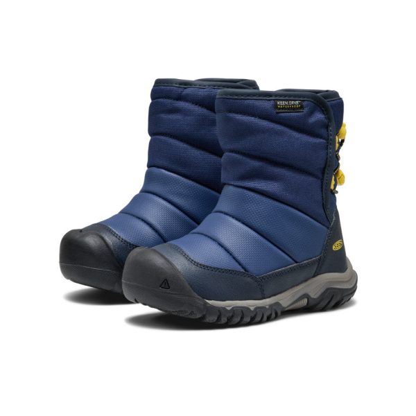 Little Kids' Puffrider Waterproof Winter Boot | Naval Academy/Mango Mint