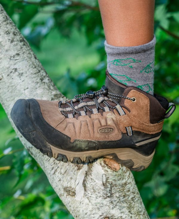 Little Kids' Targhee IV Waterproof Hiking Boot  |  Mediterranea/Flame Orange