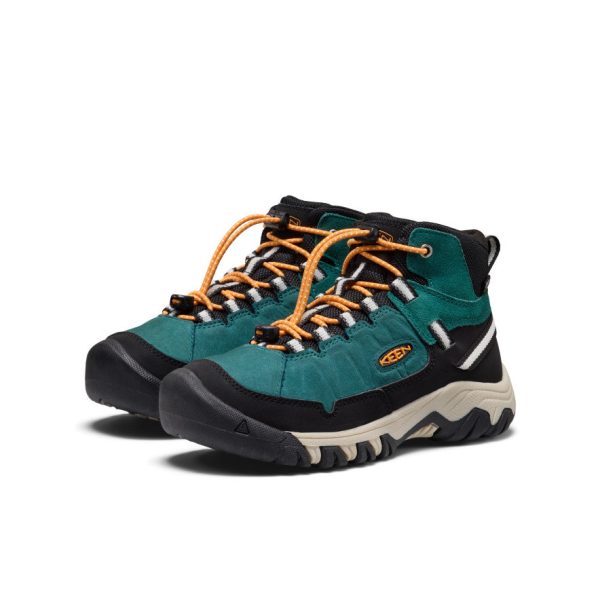 Big Kids' Targhee IV Waterproof Hiking Boot | Mediterranea/Flame Orange
