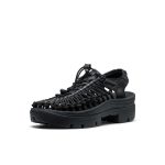 All Gender UNEEK PLT Sneaker | Black Smooth Lea