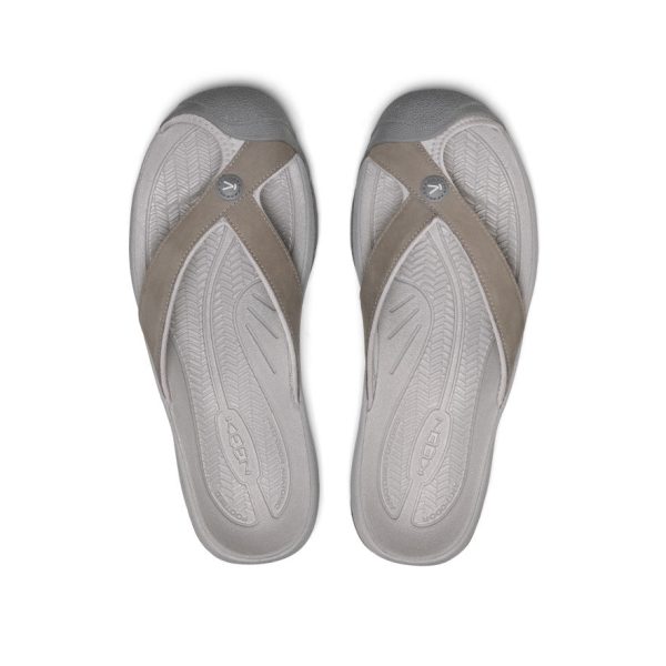 Men's Waimea Leather Flip-Flop  |  Monochrome/Steel Grey